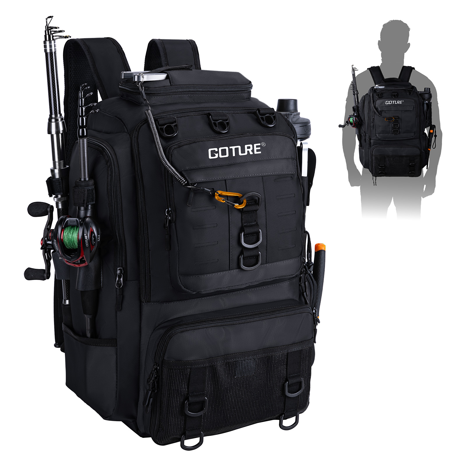 Backpack Insert Organizer - حقيبة صيد من Goture مع حاملات
