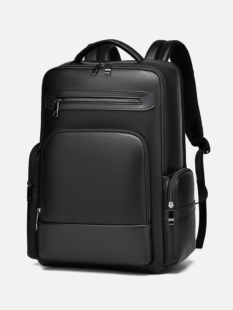 Laptop Backpack 15.6 - حقيبة ظهر عصرية للرجال من الجلد