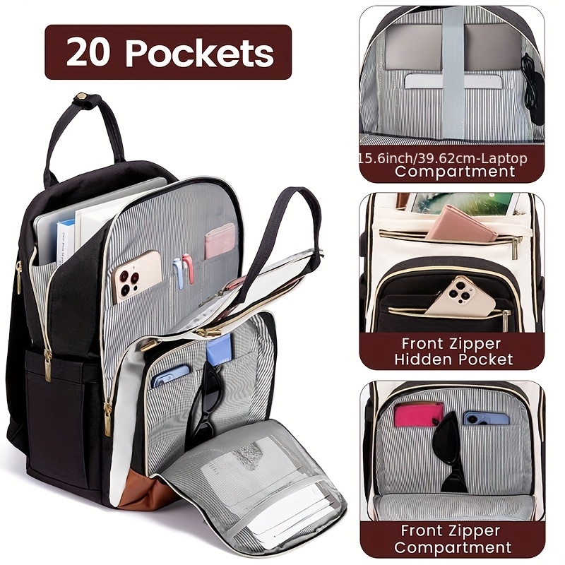Laptop Backpack 15.6 - حقيبة ظهر للنساء ذات لونين لحمل