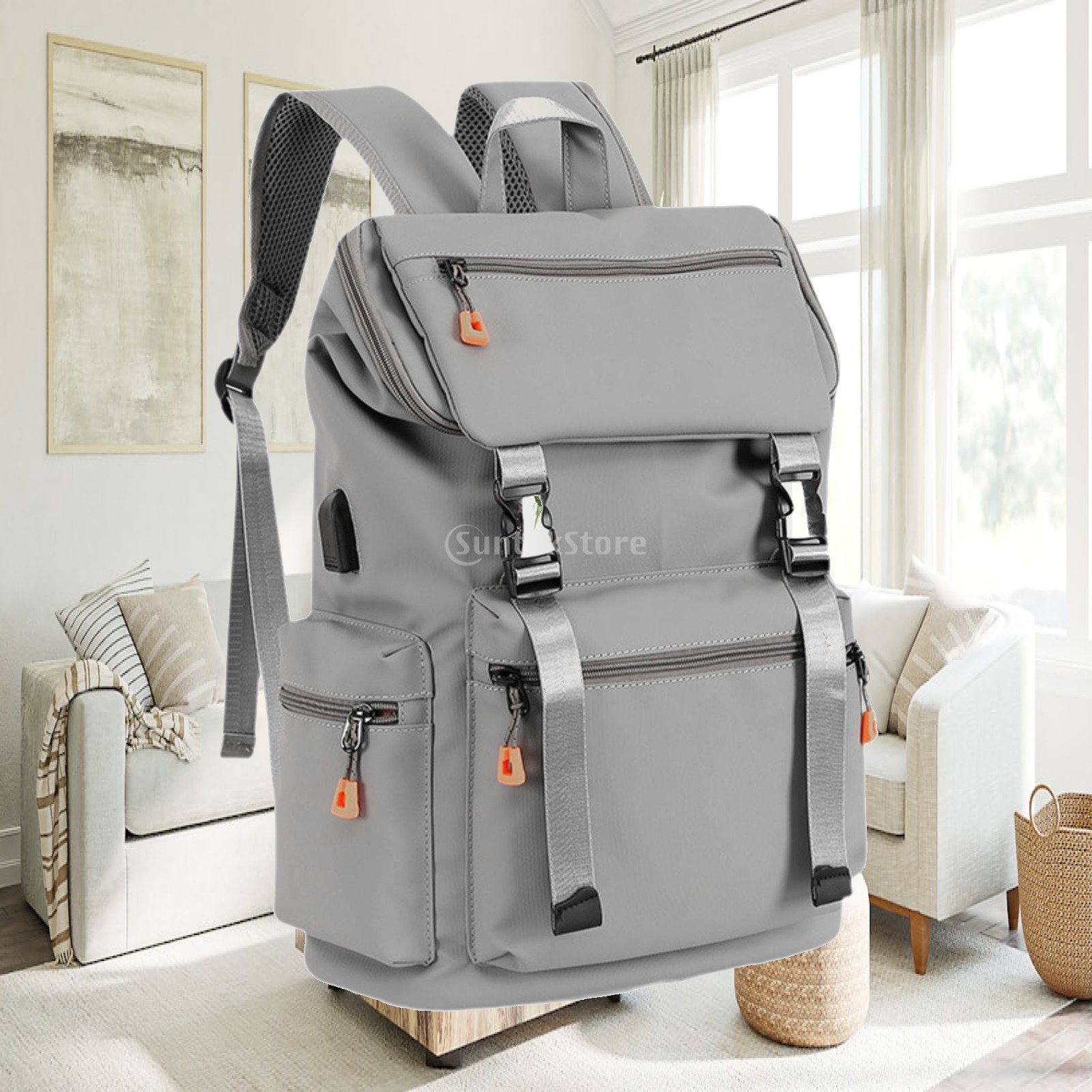 Fashion Backpack Women - حقيبة ظهر كاجوال منظمة مع جيوب