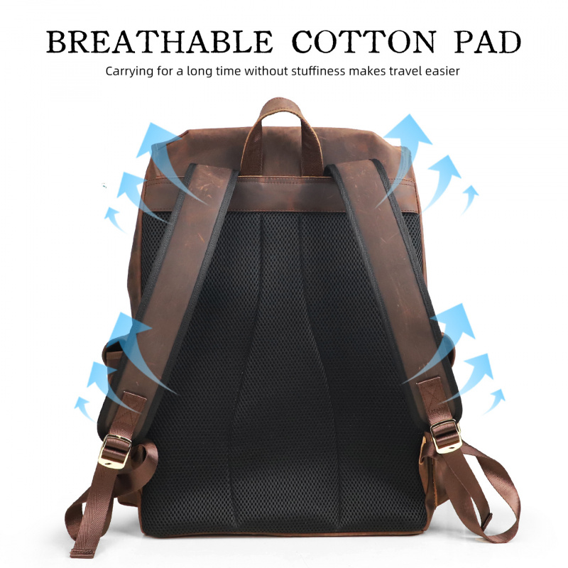 حقيبة ظهر جلدية فاخرة جديدة لل - مراجعة Leather Backpack Vintage وسعره