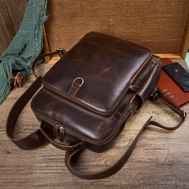 حقيبة ظهر رجالية للكمبيوتر الم - مراجعة Leather Backpack Vintage وسعره