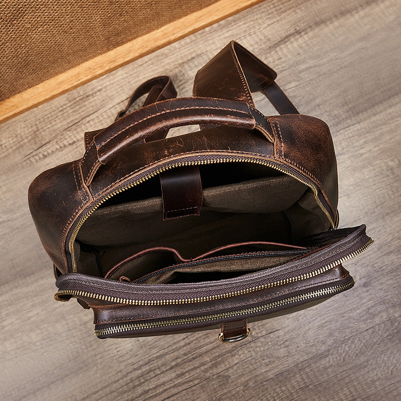 حقيبة ظهر رجالية للكمبيوتر الم - مراجعة Leather Backpack Vintage وسعره
