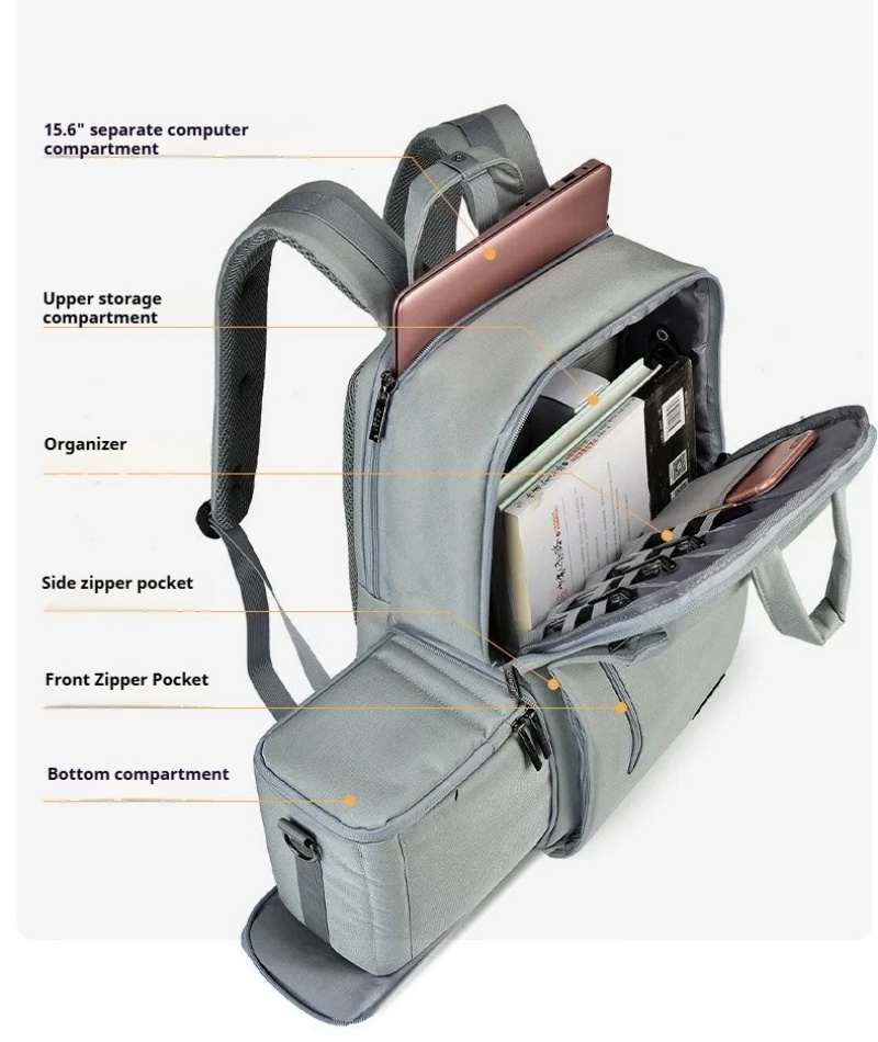 حقيبة ظهر كبيرة للكاميرا DSLR/ - مراجعة Laptop Backpack 15.6 وسعره