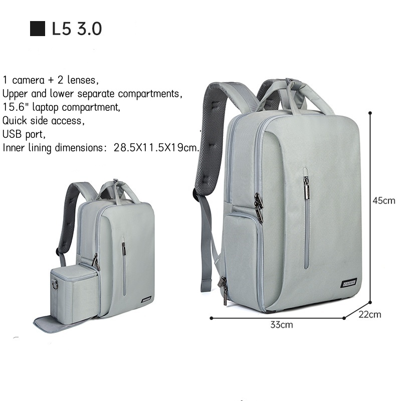 حقيبة ظهر كبيرة للكاميرا DSLR/ - مراجعة Laptop Backpack 15.6 وسعره