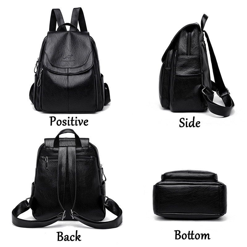 9 ألوان المرأة حقائب ظهر جلدية - مراجعة Leather Backpack Vintage وسعره