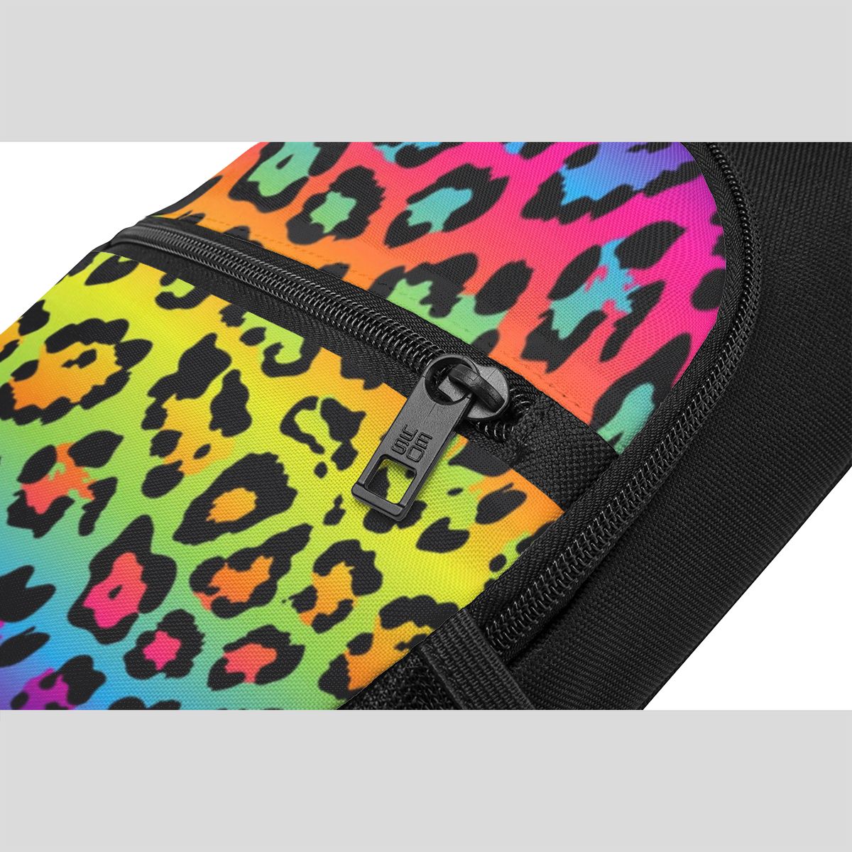 حقيبة صدر بطبعة جلد الفهد بألو - مراجعة Sling Backpack Shoulder وسعره