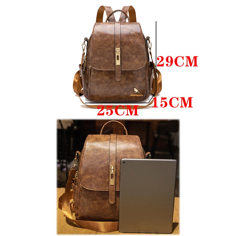 حقيبة ظهر عتيقة من الجلد الناع - مراجعة Leather Backpack Vintage وسعره