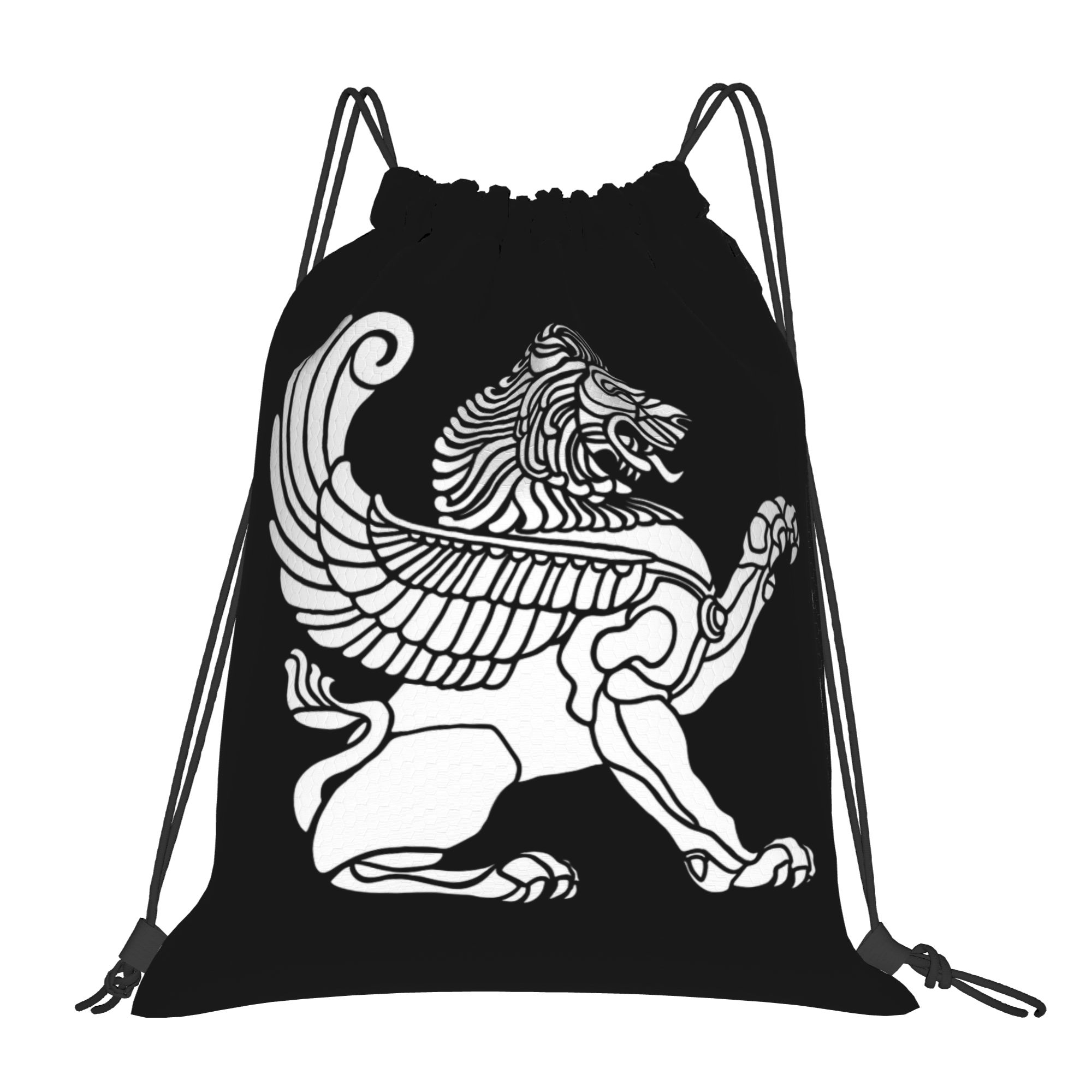 حقيبة ظهر برباط بتصميم أسد فار - مراجعة Drawstring Gym Bag وسعره