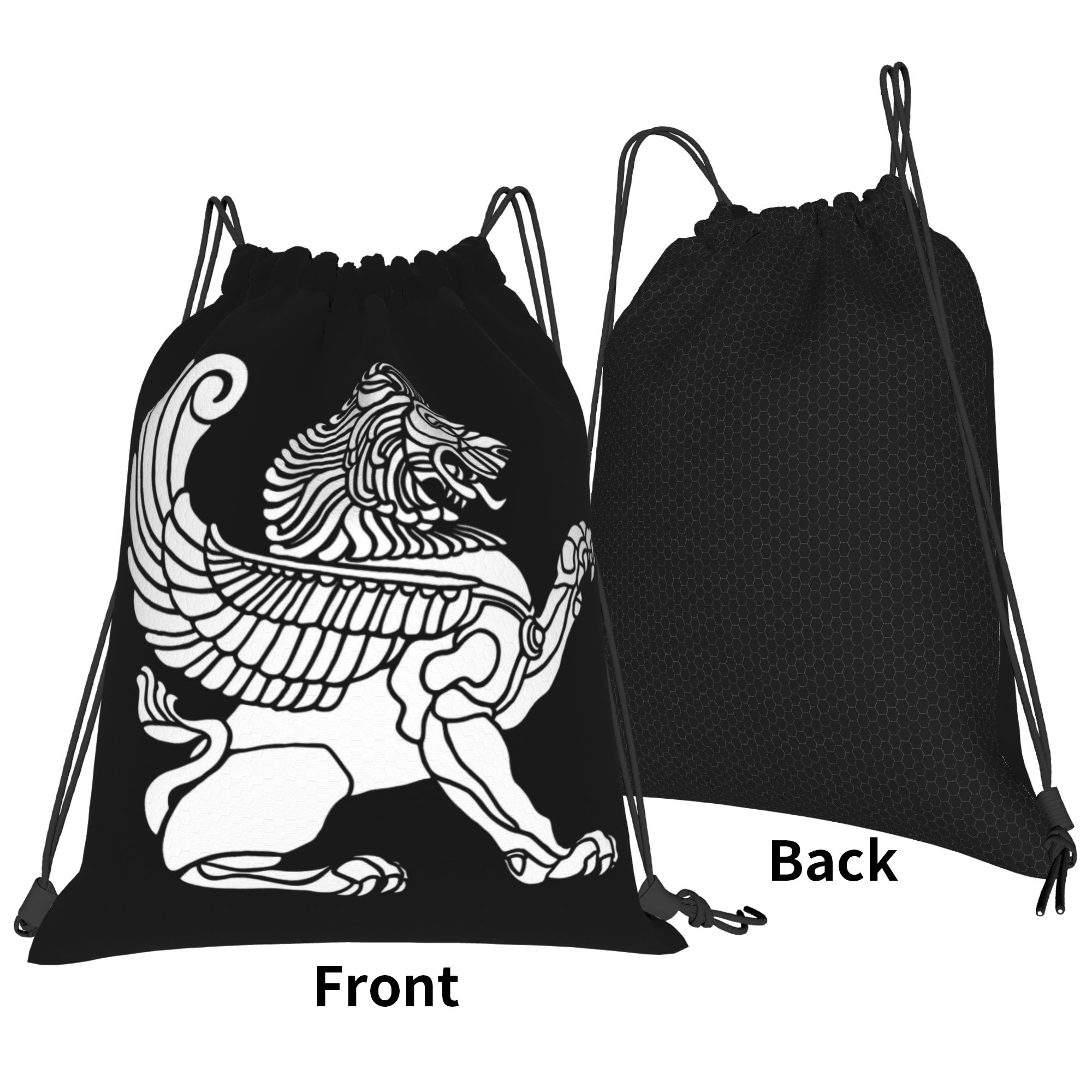 حقيبة ظهر برباط بتصميم أسد فار - مراجعة Drawstring Gym Bag وسعره