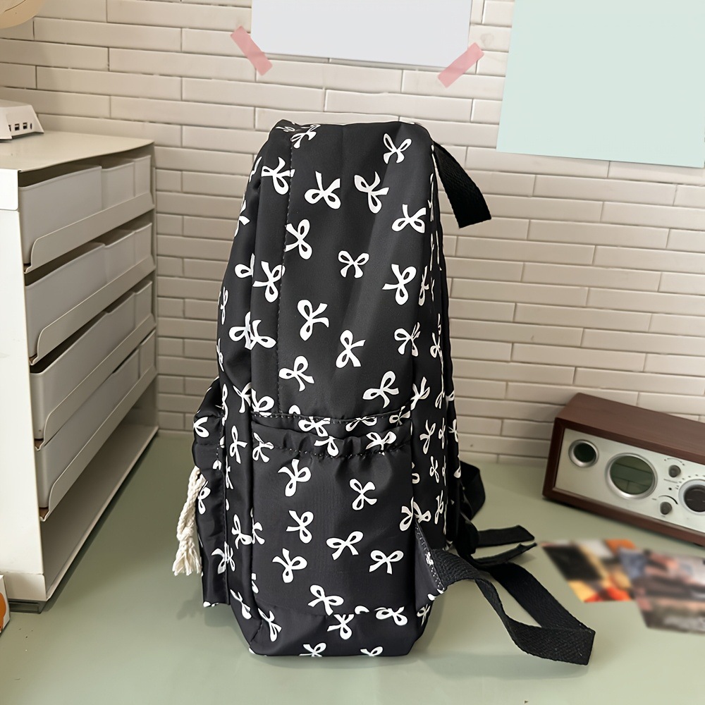 حقيبة ظهر جميلة بتصميم فيونكة، - مراجعة Fashion Backpack Women وسعره