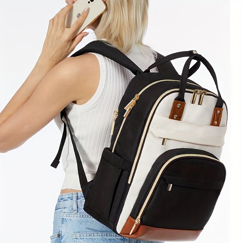 حقيبة ظهر للنساء ذات لونين لحم - مراجعة Laptop Backpack 15.6 وسعره
