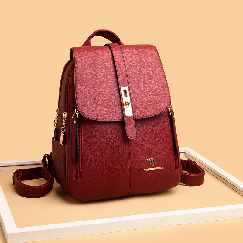 حقائب ظهر جلدية فاخرة للفتيات  - مراجعة Leather Backpack Vintage وسعره