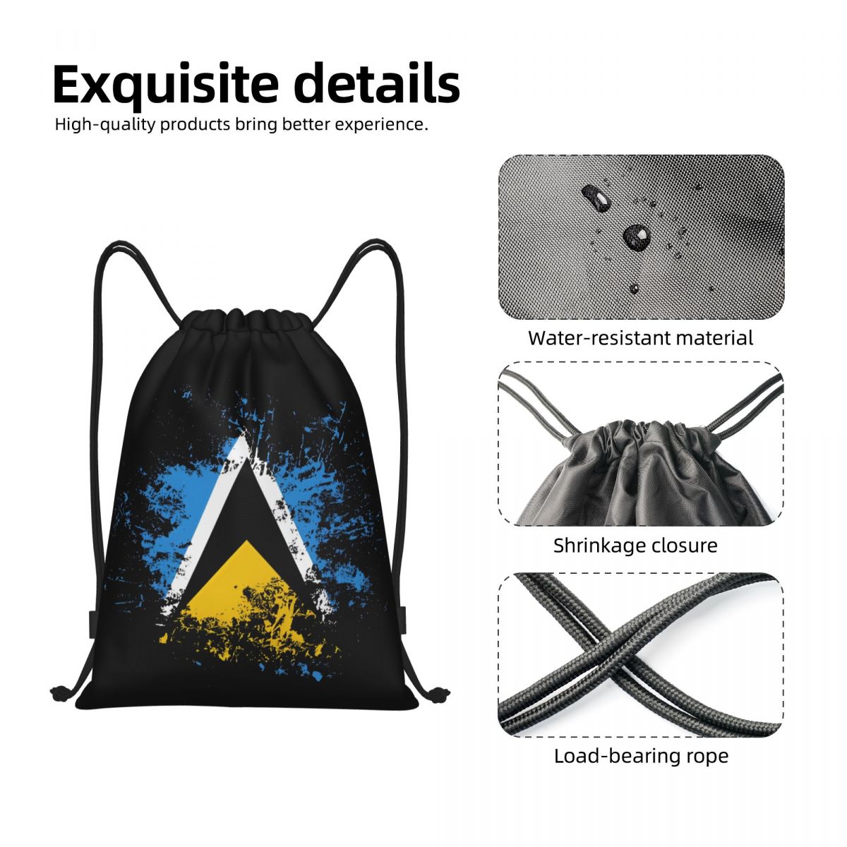 حقيبة ظهر برباط على شكل علم دو - مراجعة Drawstring Gym Bag وسعره
