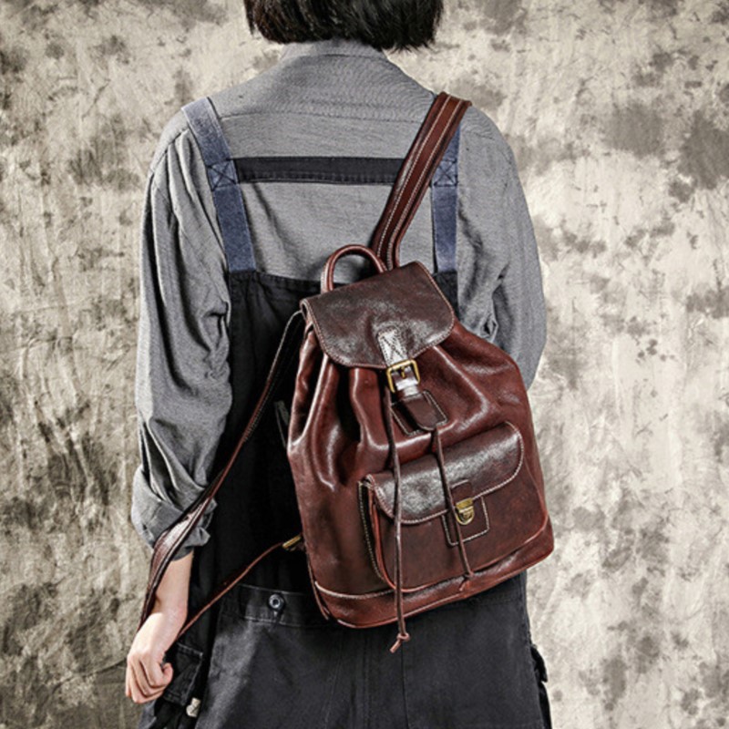 حقيبة ظهر جوهنيتشر للسفر والتر - مراجعة Leather Backpack Vintage وسعره