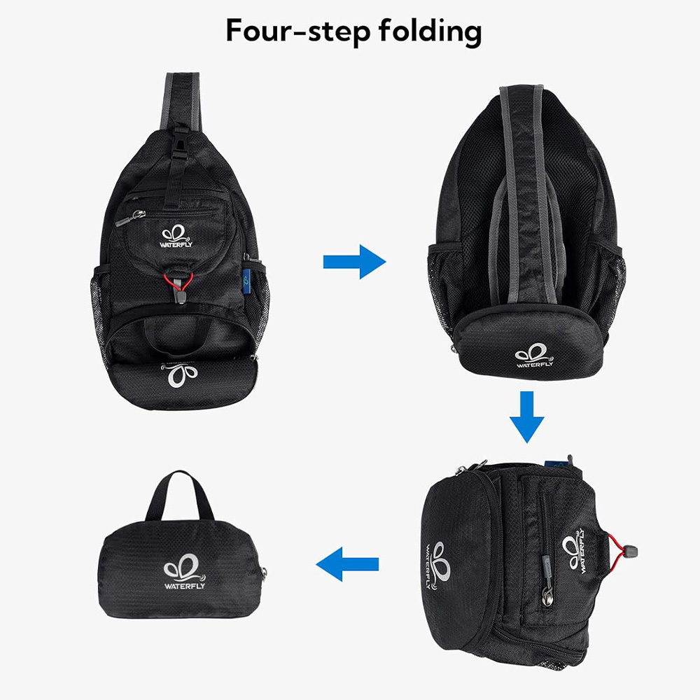 حقيبة صدر WATERFLY كتف صغيرة ع - مراجعة Sling Backpack Shoulder وسعره