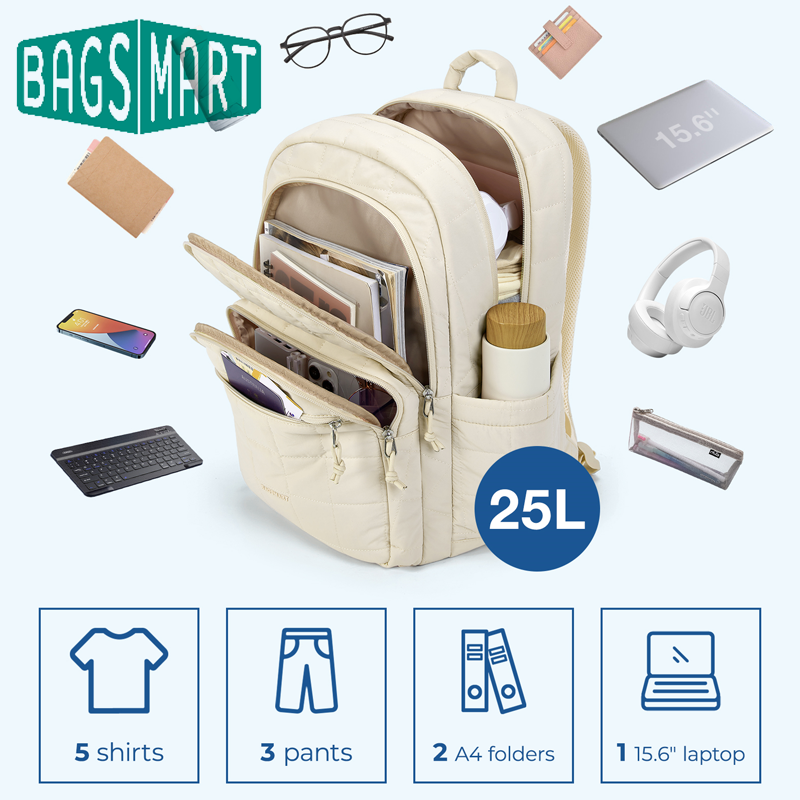حقائب لابتوب من BAGSMART، حقيب - مراجعة Laptop Backpack 15.6 وسعره