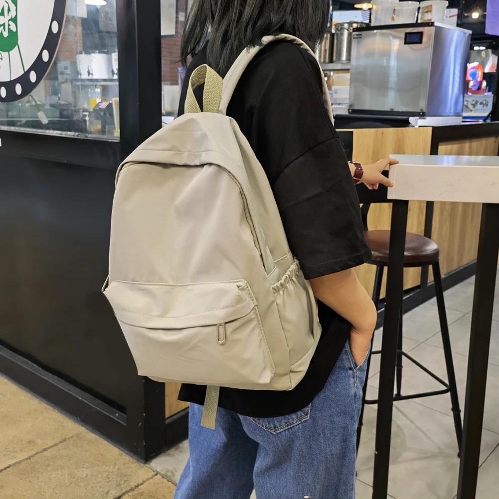 حقيبة ظهر من النايلون بلون واح - مراجعة School Backpack Teen وسعره