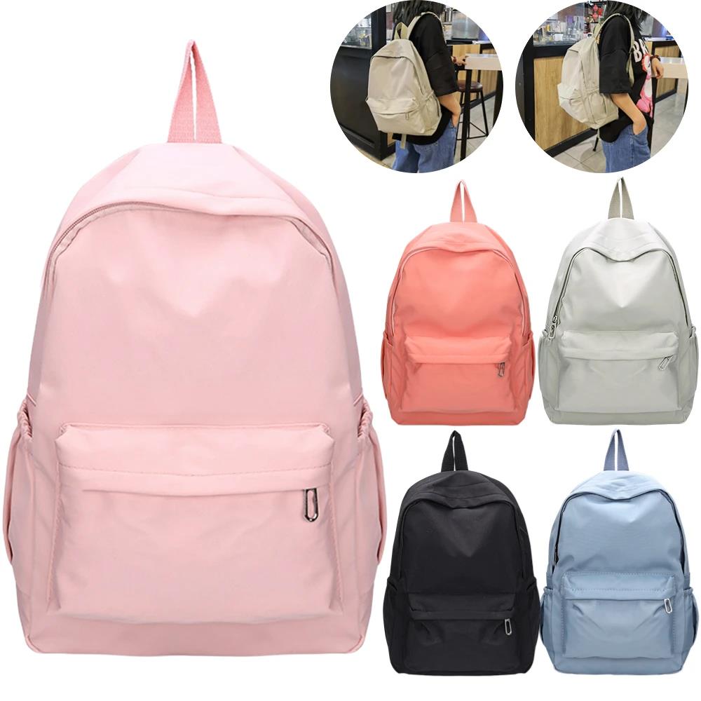 حقيبة ظهر من النايلون بلون واح - مراجعة School Backpack Teen وسعره