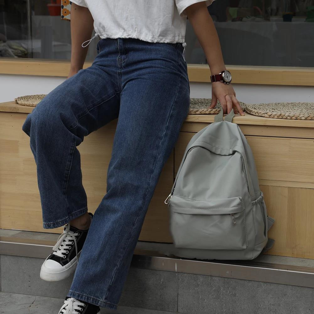 حقيبة ظهر من النايلون بلون واح - مراجعة School Backpack Teen وسعره