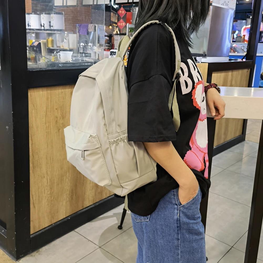 حقيبة ظهر من النايلون بلون واح - مراجعة School Backpack Teen وسعره